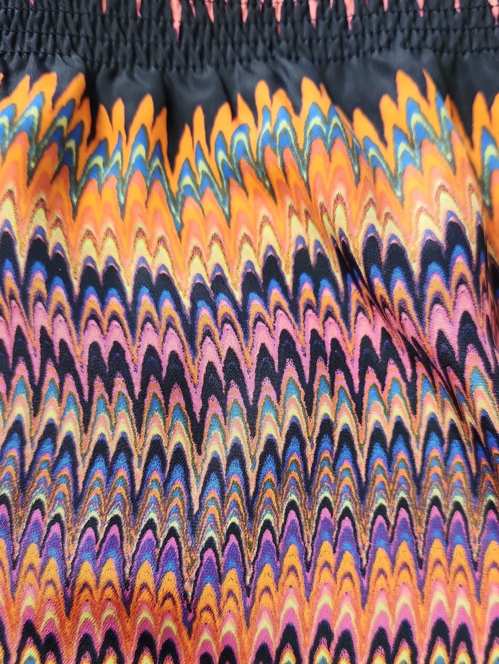 Kensie Mini Skirt Multicolor Zig Zag Pattern and Elastic Waistband Size M - Picture 16 of 16
